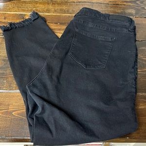 Cello black frayed bottom black jeans